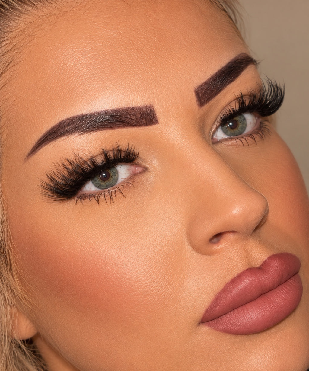 CATslater strip lashes worn – close-up