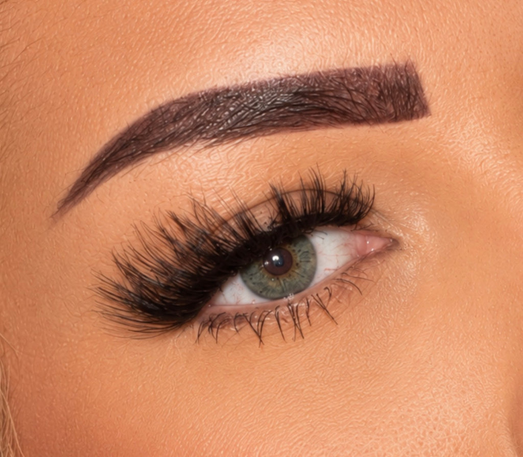 CATslater strip lashes worn – close-up