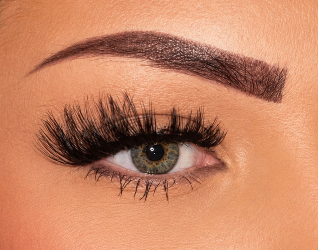 CATslater strip lashes worn – close-up