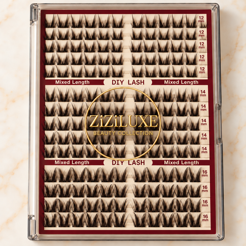 Barely Black deep brown lash clusters only