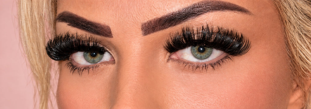 Close-up of Day Dreamer lashes being worn