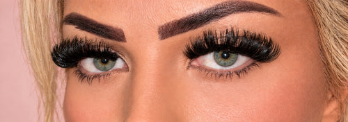 Close-up of Day Dreamer lashes being worn