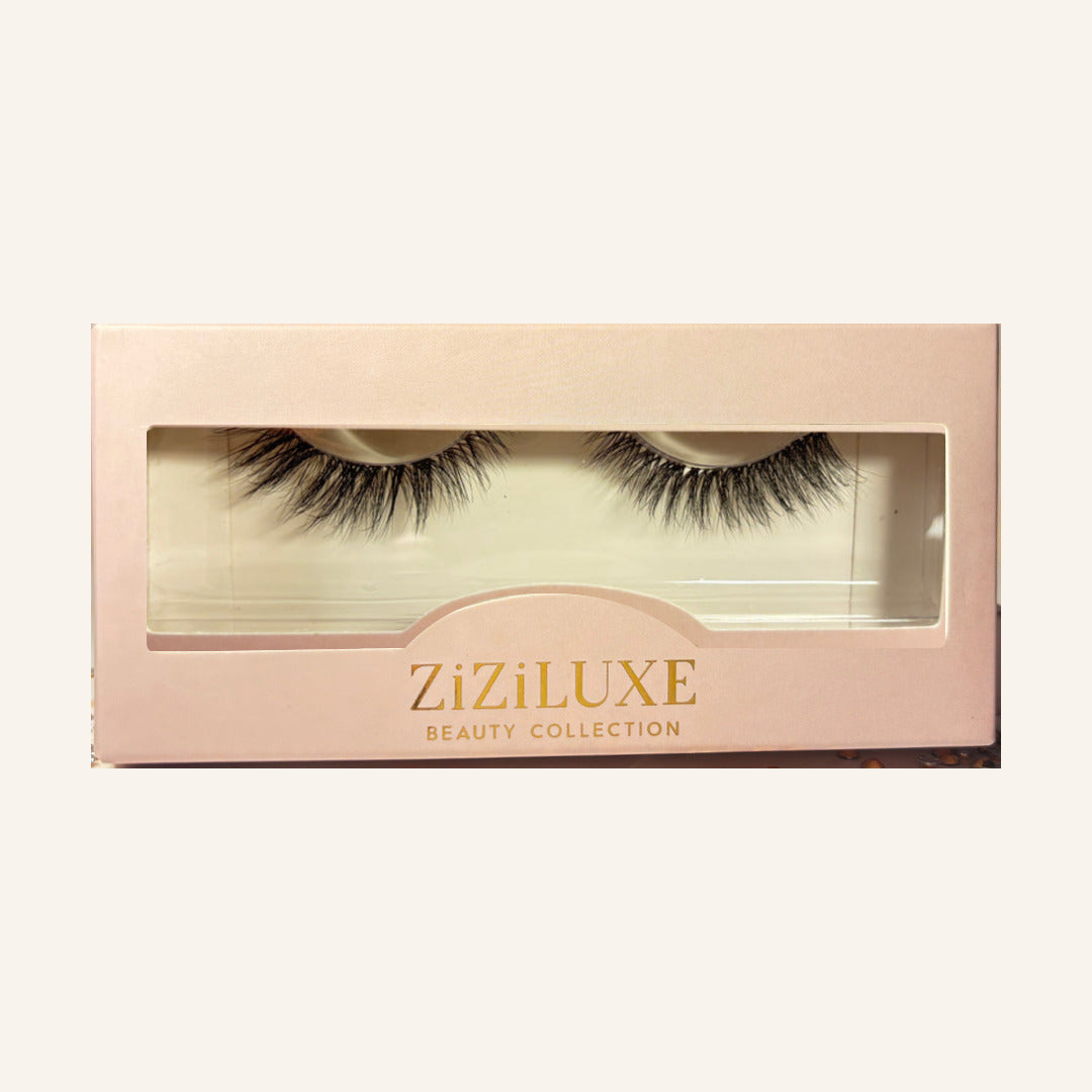 LivLUXE lashes in gold-lettered ZiZiLUXE box