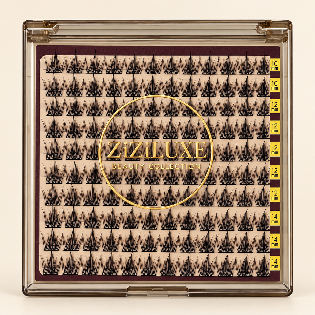 ZiZiLUXE Wisp Tease black spiky wispy lash clusters in 10mm 12mm and 14mm