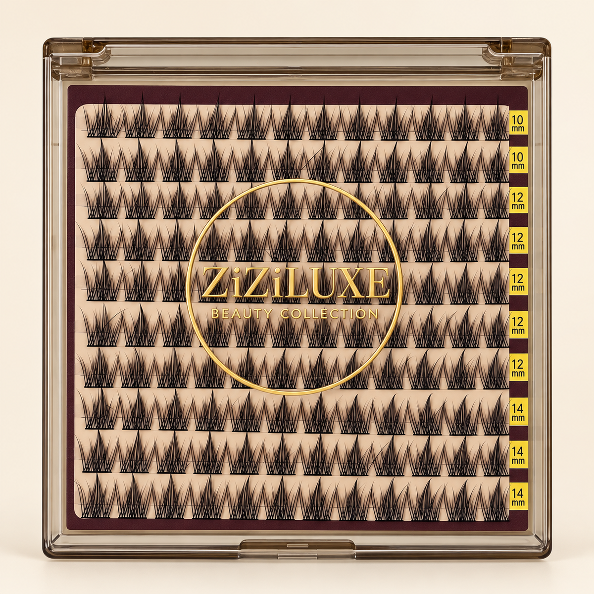 ZiZiLUXE Wisp Tease black spiky wispy lash clusters in 10mm 12mm and 14mm